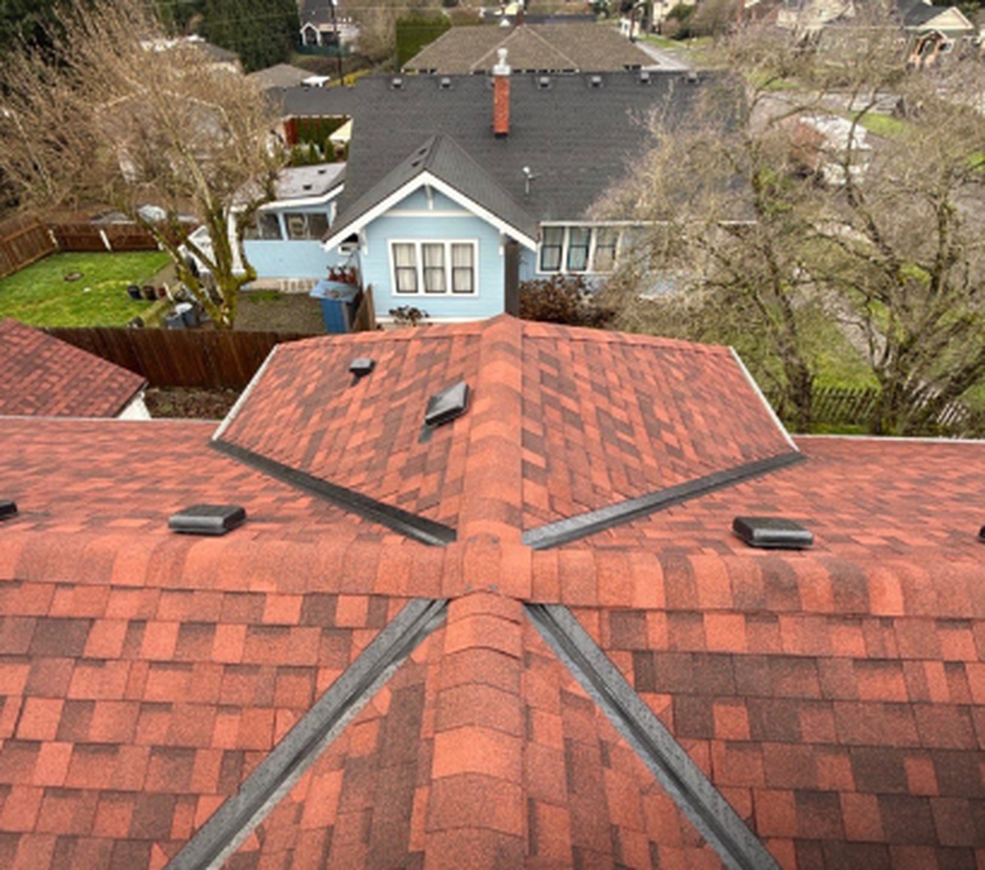 Completed roof replacement in the South Sound by Trustworthy Roofing